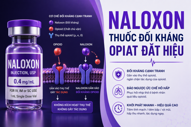 NALOXON. THUỐC ĐỐI KHÁNG OPIAT ĐẶC HIỆU.