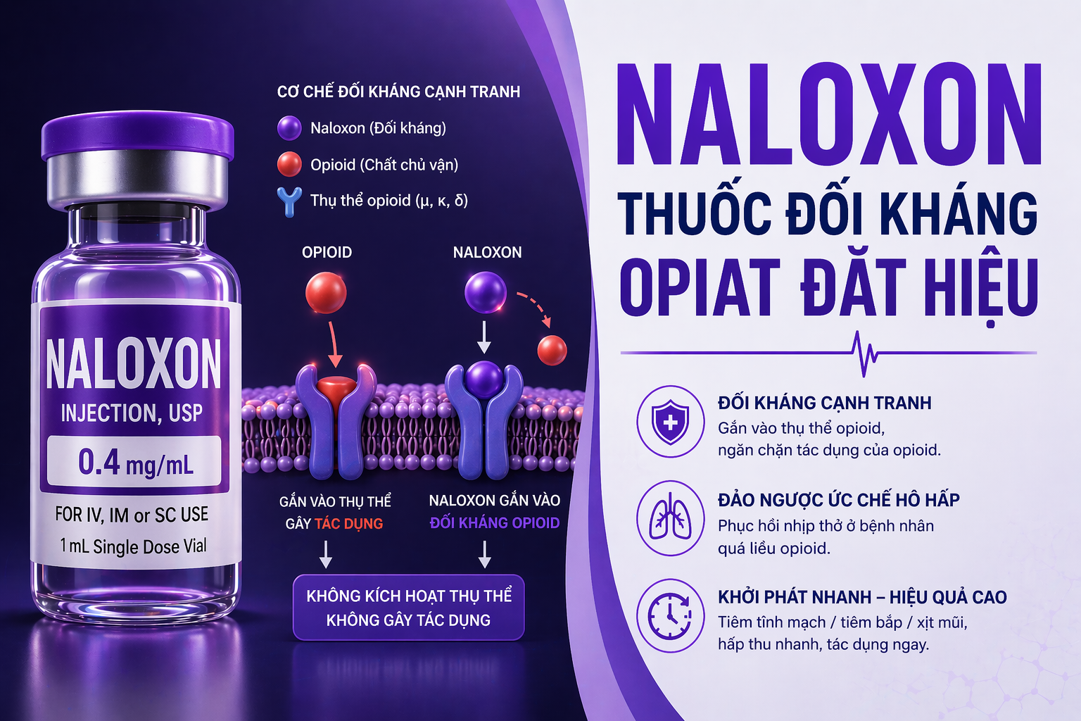 NALOXON. ĐỐI KHÁNG OPIAT ĐẶT HIỆU.